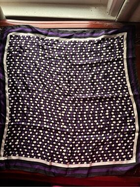 Calvin Klein Purple, Black and White Square Scarf